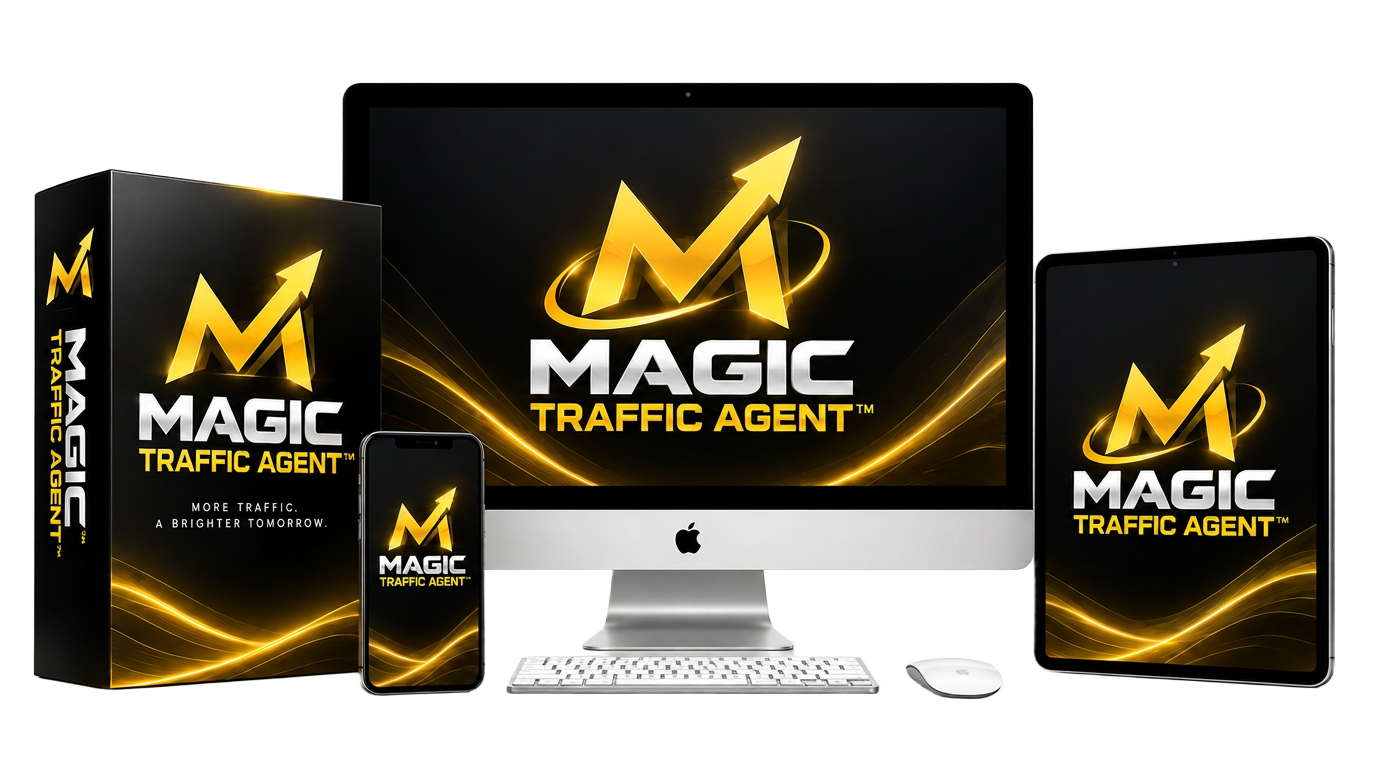 Magic Traffic Agent™ shown on desktop, tablet and phone